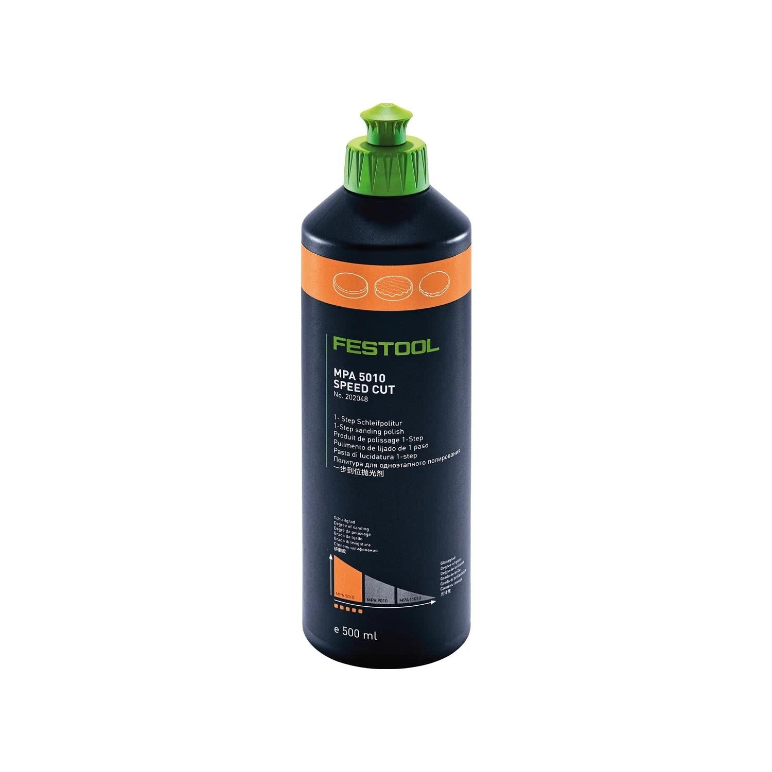Festool MPA 5010 OR/0.5L Polishing Compound - 500ml Speed Cut Abrasive Polish, Silicone Free