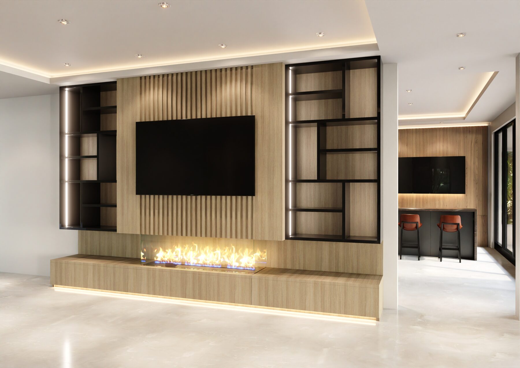 Lucas TV Wall Unit with Console #05 - Image 2