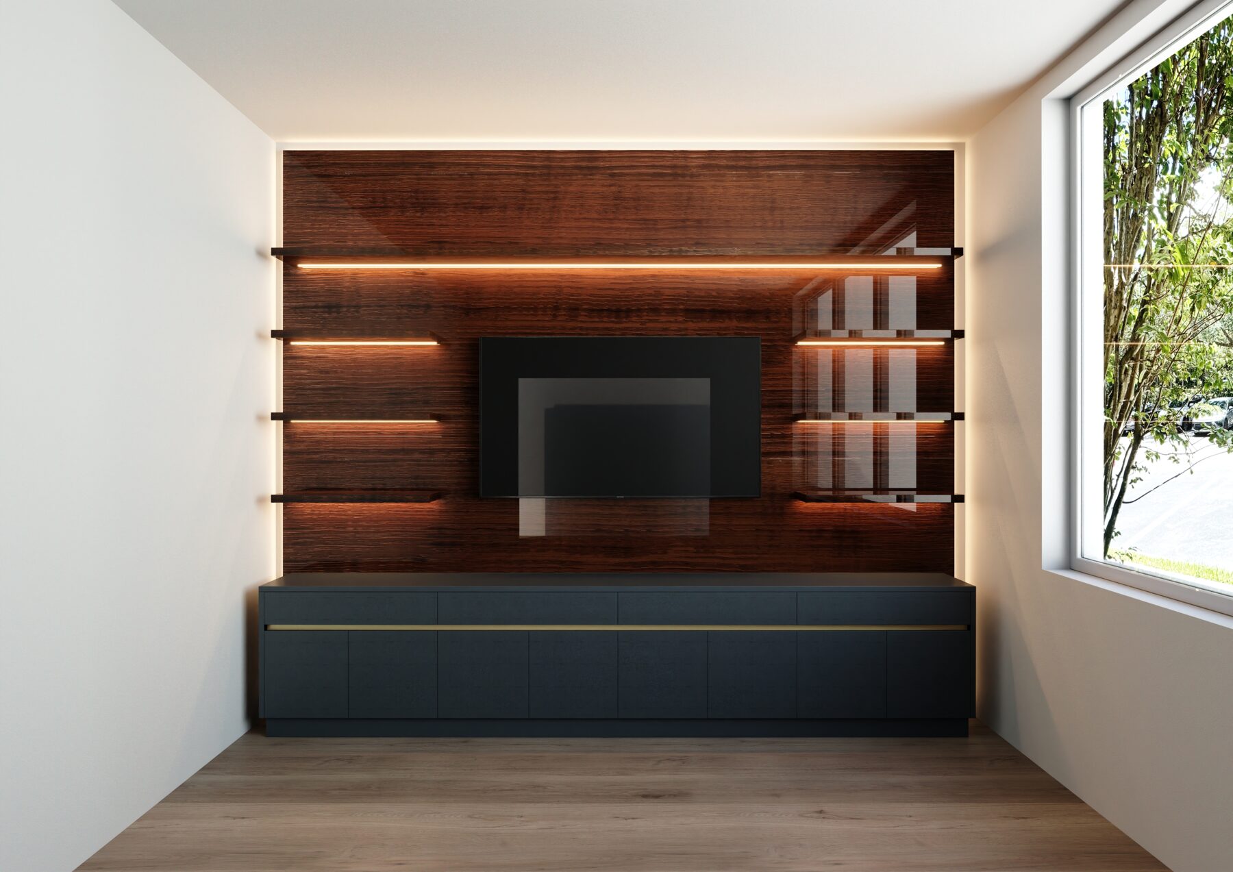 Ryan TV Wall Unit with Console #02