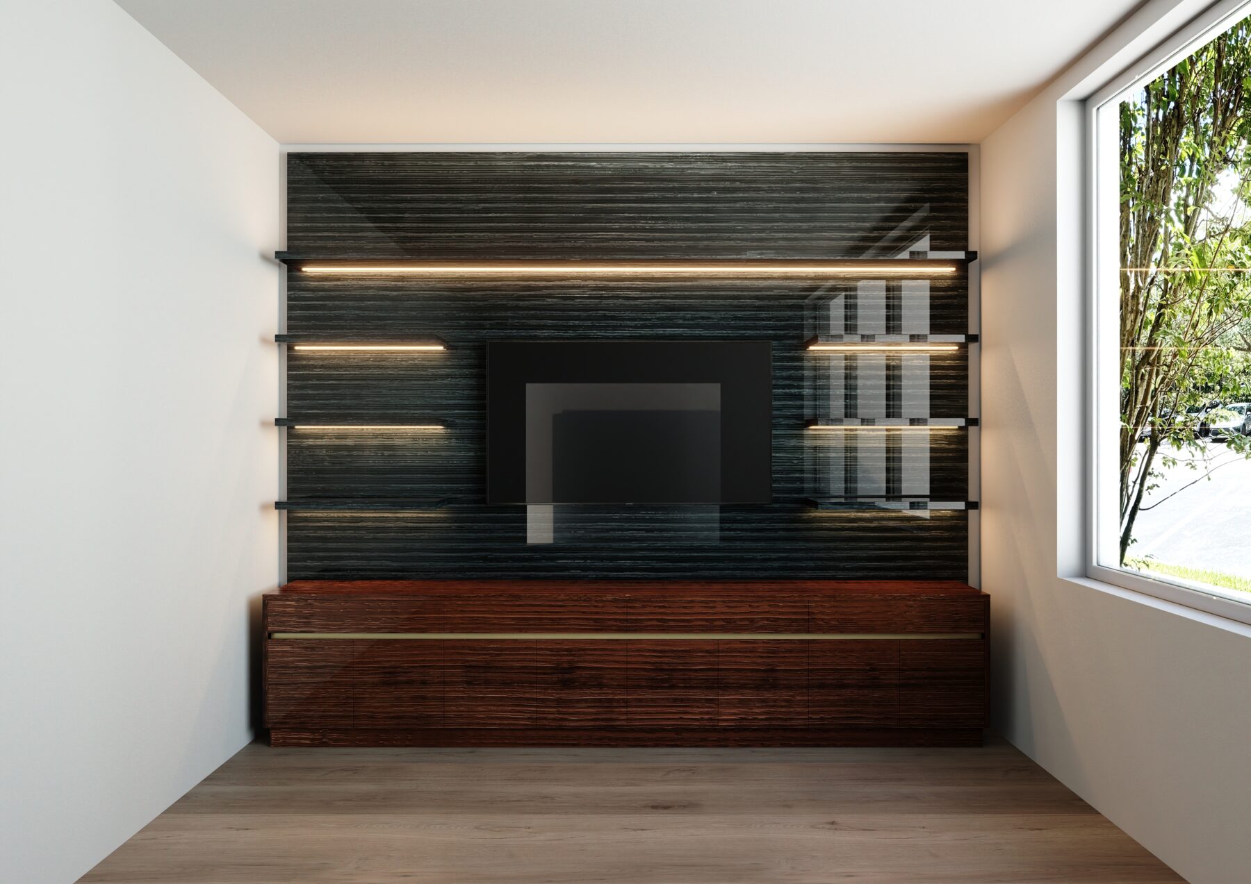 Ryan TV Wall Unit with Console #01